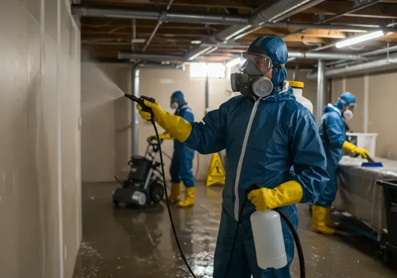 Basement Sanitization and Antimicrobial Treatment process in Washington, WV