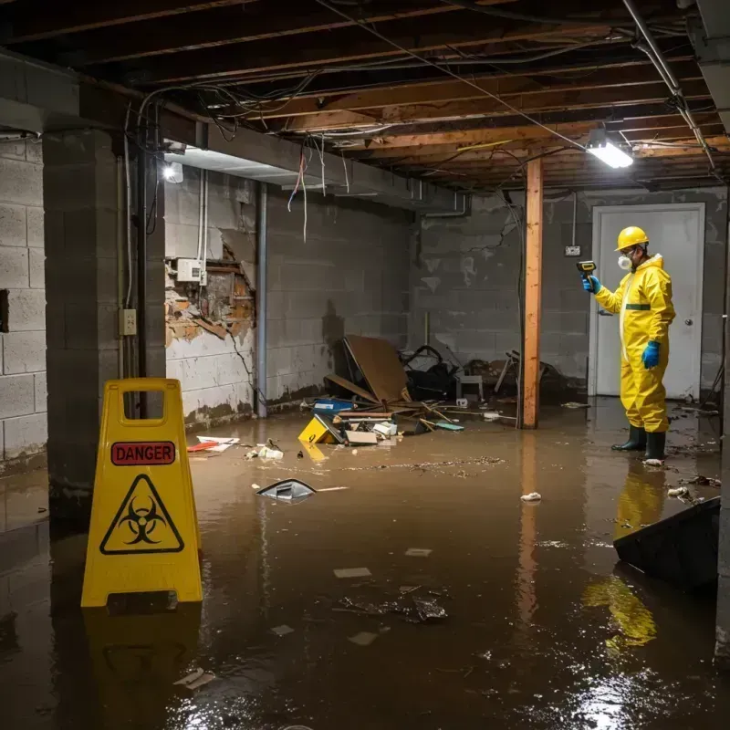 Flooded Basement Electrical Hazard in Washington, WV Property